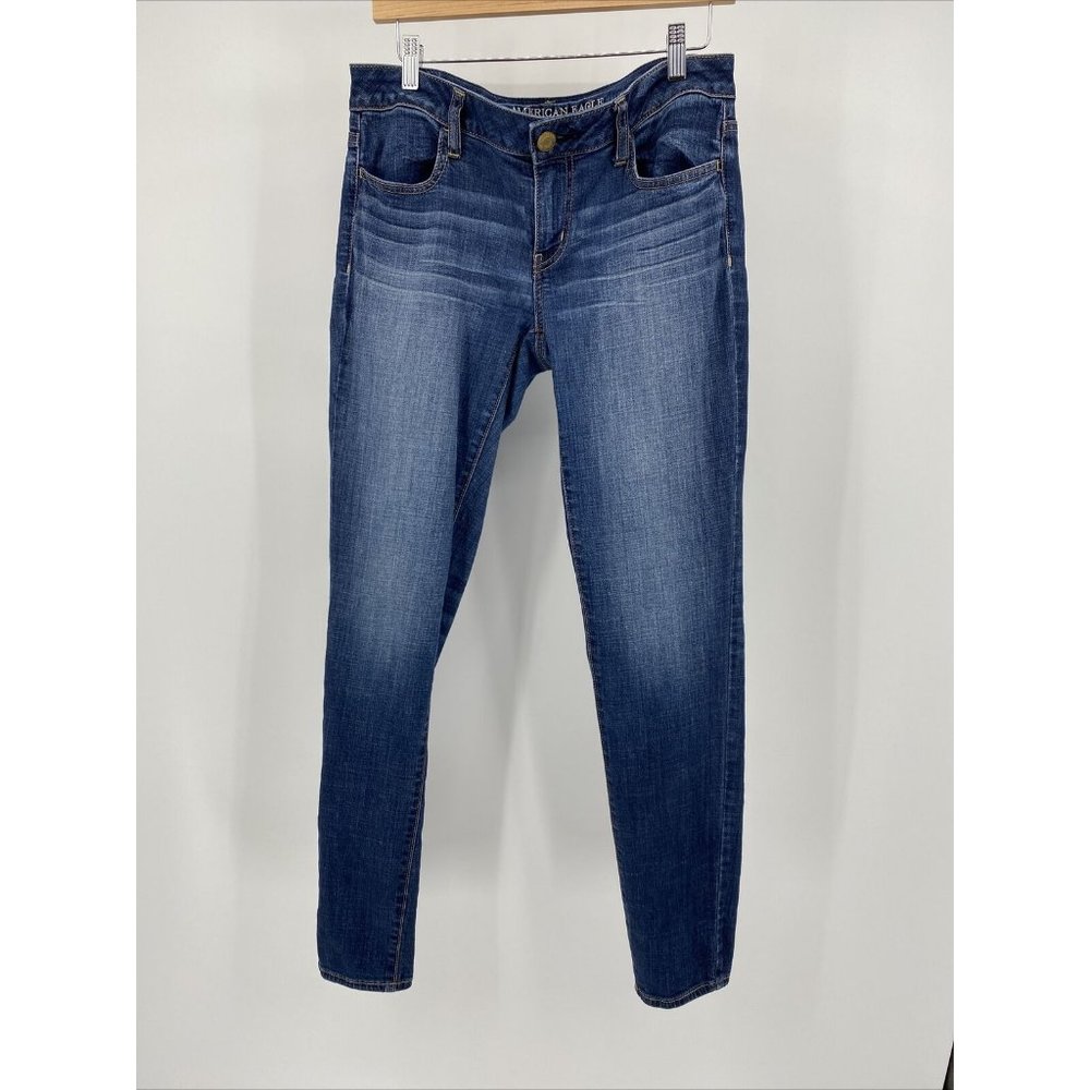 American Eagle Outfitter Women's Jeans Jegging Super Stretch Size 10 Long Denim
